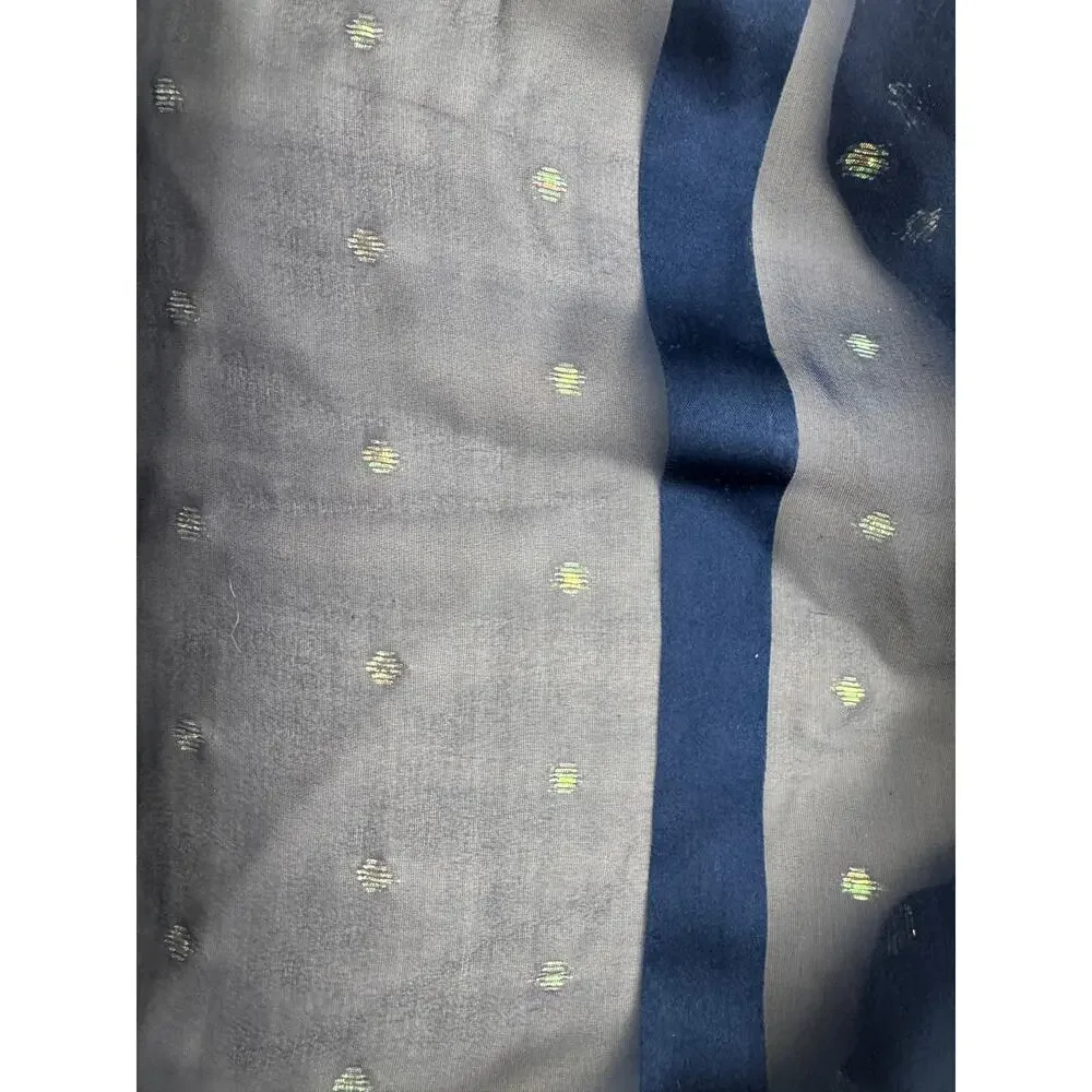 Christian Dior Blue Rare Metallic Flakes Large Shawl Scarf